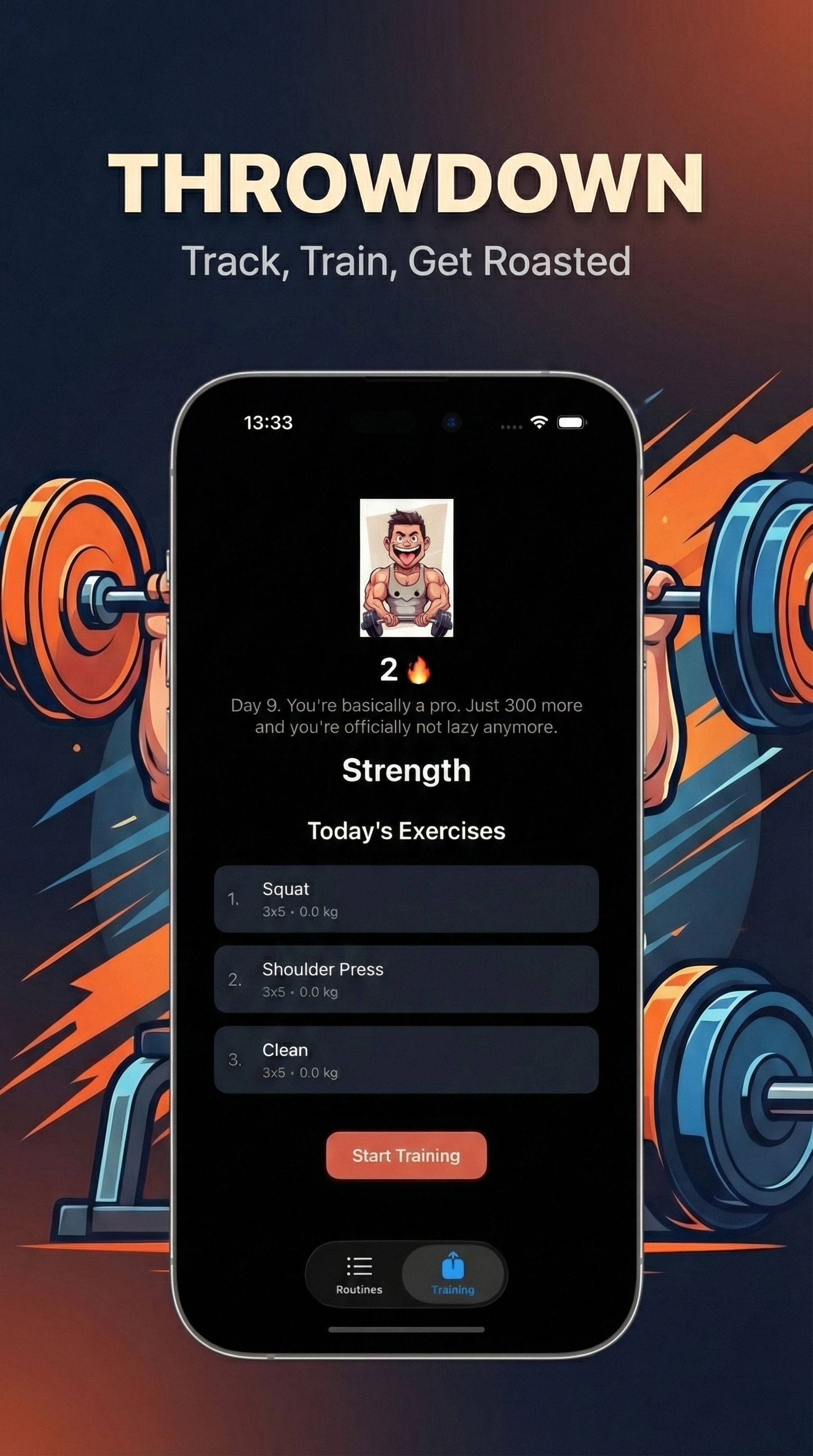Throwdown app screenshot